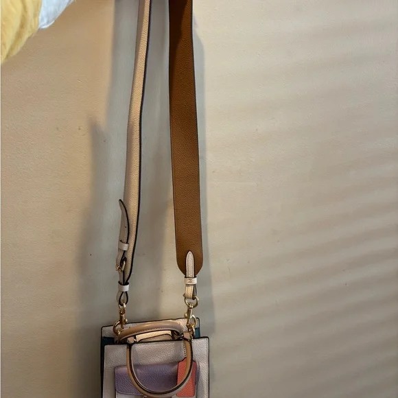 Coach Mini Pepper Crossbody Bag in White and Lavender - Picture 7 of 8